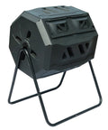 Dual Chamber Tumbler Composter With 42 Gallon Capacity For Yard, Garden And Kitchen Waste, Outdoor Rotating Bin With Easy Axis Turn
