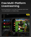 Falcon All-In-One AI Action Camera Pro-Grade Game-Ready 4K Auto Tracking For Soccer, Basketball And Football Live Streaming Interface