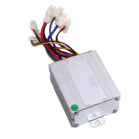 500W Brushed Motor Speed Controller Kit With Aluminum Alloy Throttle Grip Set For Electric Bikes Trikes And Motorcycles 12V Compatible Easy Install Today shown with wiring harness.