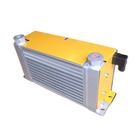 Hydraulic Aluminum Alloy Air Cooler With Oil Cooling Heat Exchanger Precise Welded Construction Efficient 34W Fan Fast Temperature Drop 60L Per Minute Flow Under 2MPa Working Pressure Industrial Cooling Solution