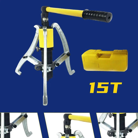 Badass 15 Ton Hydraulic Gear Puller Bearing Separator Set Hub Extractor Garage Tool Kit with yellow case