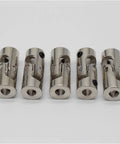 Heavy Duty 6mm Metal Universal Joint Shaft Coupler For RC Car Gimbals and Motor Connexions Fits 2 To 10mm Sizes, set of five.