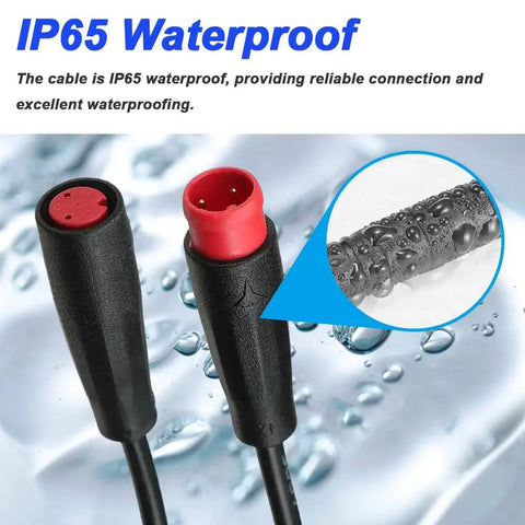 Ebike 2 Pin Extension Cable Waterproof Female To Male Electric Bike Cord For Ebike Light Gear Sensor And Brake In Ebike Modification Kit Two Pack Durable Copper Contacts For Stable Signal And Easy Install Built To Last