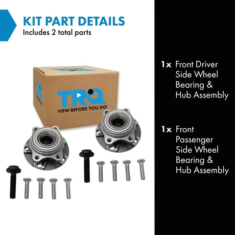 Front Left And Right Wheel Bearing And Hub Assembly Set For Audi A4 Quattro 02-08 And A4 02-05 06 Base 07-08 02-04 A6 Quattro V6 3.0L 2.7L And 04-08 S4 Pair Ready To Roll with bolts and box packaging
