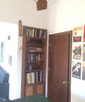 Slick Bookshelf Hidden Door Hinge System DIY Kit For Man Cave And Play Room Stealthy Stash Spot with books and door