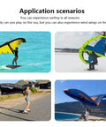 Inflatable Surf Wing For Kitesurfing And Windsurfing Dope Handheld Surf Sail with Window 6 Square Meters in various sports settings