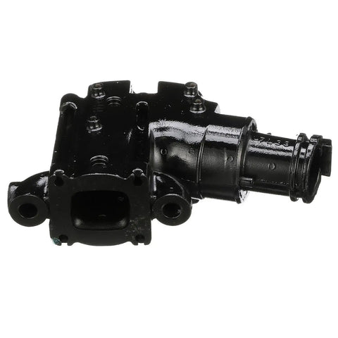 Drop-In Exhaust Manifold Elbow For Mercury Marine Outboards And MerCruiser, 4 Inch OD, 14 Degree Down Angle, black finish