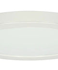 Transitional LED Flush Mount Light Fixture 13-Inch Round White Finish, 25W, 3000K Warm White, Wet Rated For Damp Spaces