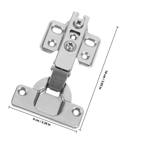 Close-up of Set of 2 Soft Close Cabinet Hinges Stainless Steel Two Stage Thickened 261 Type Kitchen Hinges dimensions