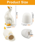 Heckin Cute Duck Toilet Bolt Covers With Ceramic Snap On Screw Caps For Base Bolts, 8cm white duck size details.