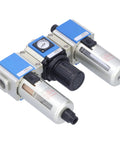 Rugged 1/2 Inch PT Pneumatic Filter Regulator Lubricator Combo For Air Systems With 1.5 MPa Pressure, heavy duty aluminum body