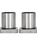 Square Flange Linear Ball Bearing Set LMK20UU 20Mm Bore, Also Available In 32Mm And 42Mm Bushing Diameters, Heavy Duty Linear Slide Bearing For Pro Level Precision CNC And Measuring Equipment, 2 Pack visible in front view