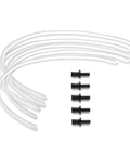 Real Deal Silicone Milk Tube Replacement Kit Two Compatible With Jura Milk System HP3, five flexible hoses and connectors, smooth flow black.