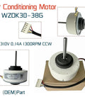 Two Pack DC Brushless Air Conditioner Motors RD-310-30-8T 30W Inverter Fan Motor for HVAC Cooling displayed on a box