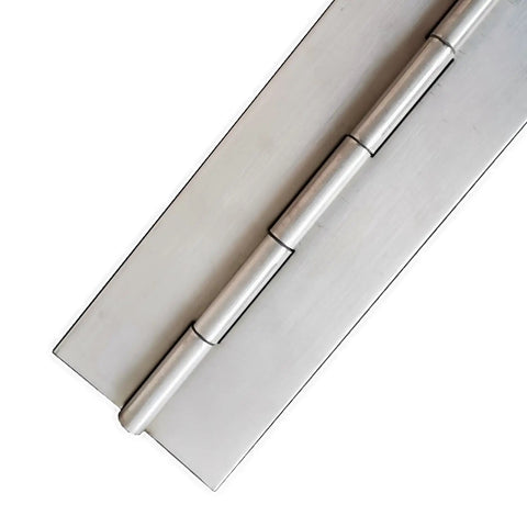Heavy Duty Continuous Hinge Strip Weld On Pivot Bar For Doors Smooth Zero Sag Design Ultra Tough Carbon Steel Build.