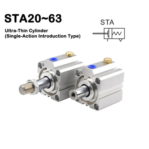 Heavy Duty Single Acting Pneumatic Cylinder With Spring Return Push Out Design Bore Fifty Millimeter Stroke Eighty Millimeter Built Tough Industrial Hardware Delivers Smooth Reliable Thrust For Auto Shops And Weekend Builds Without Breakin A Sweat