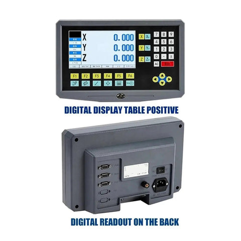 Pro Grade 3 Axis LCD DRO Readout For Milling And Boring Machines YH800-3 front view showing digital display and ports