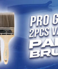 Paint Brush Set Two Pack With A Three Inch Flat Brush And Two And A Half Inch Angle Sash Brush For Cutting In Walls
