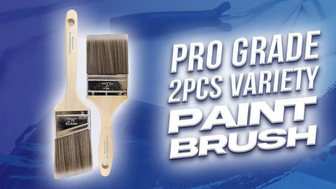 Paint Brush Set Two Pack With A Three Inch Flat Brush And Two And A Half Inch Angle Sash Brush For Cutting In Walls