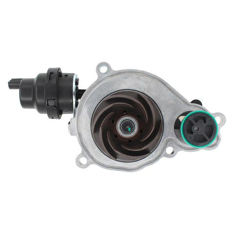 Engine Coolant Water Pump For BMW 230i 320i 330i 430i 530i 2.0L Turbo Models 2017 To 2021 Straight Swap With This Bad Boy To Keep Your Whip Rolling Hella Smooth Direct Fit 11518638026 from a top angle, showing pump design and fittings.