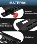Materials of Quick Release Fire Extinguisher Mount Kit Universal For Off Road Vehicles showing aluminum pin and ABS brackets