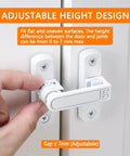 White Barn Door Latches With Adjustable 0 To 7 Millimeters Height For Flawless Gap Alignment and A Rock Steady 90 To 180 Degree Swivel Lock For Sliding Doors That Install Like A Breeze on uneven surface.