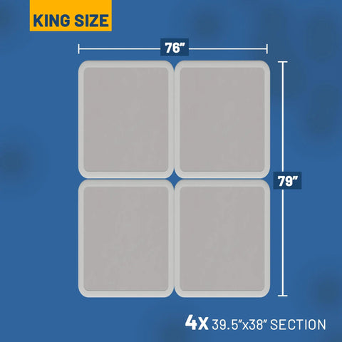 King Size Box Spring Bed Base With Heavy Duty Wood Mattress Foundation, Beats The Squeaks Completely, Amish Crafted In Usa dimensions 76" x 79"