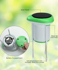 Smart Soil Moisture Meter 3 In 1 Soil Tester For EC Temp And Moisture Wireless Plant Monitor With App Pro Grade Solar Powered High Precision Digital Soil Sensor For Indoor Outdoor Garden And Lawn, solar top and probes