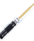Hex driver from Must Have RC Hex Driver Set for Tiny Builds with a black aluminum non-slip handle and titanium-plated tip.