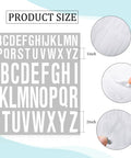 No Fuss Easy Peel Vinyl Letter Stickers 8 Sheet Set Self Adhesive Alphabet Stickers size comparison 1 inch and 2 inch