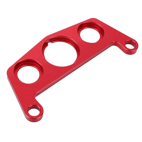 Upgrade Your Rig With This Dope Key Switch And Indicator Light Mount For 450R ATV Made From Stylish Red Aluminum Ensuring A Tight Fit And Secure Attachment Without Compromise On Performance Or Style For Your Badass Off Road Machine, red aluminum bracket