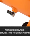 Air tank drain valve for Tough As Nails 3 Gallon Portable Air Compressor, designed to remove moisture efficiently.