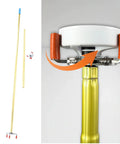 Heavy Duty Aluminum Alloy Smoke Detector Removal Tool With Extra Long Telescoping Pole, showcasing the tool's mechanism and pole length.