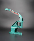 Heavy Duty Cast Iron Manual Press Machine Featuring Smooth Spring Return Arbor Press for DIY projects in teal color.
