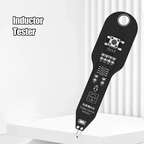 Coil Tester For Motherboards With Compact Housing Fast Inductor Fault Check Device for PCB repair shown with close-up view.