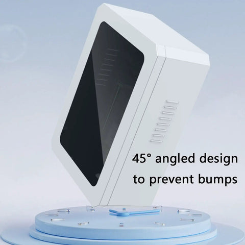 Badass Heavy Duty Electric Vehicle Charger Protection Box Wall Mounted Enclosure with 45° angled design to prevent bumps.