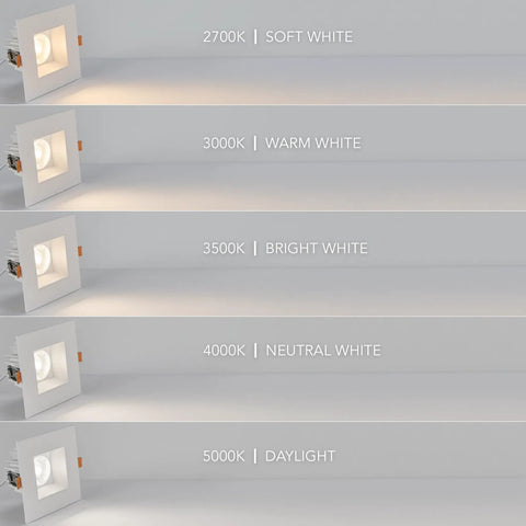 Super Smooth Glow And Seriously Glare Resistant 4 Inch Square Recessed LED Downlight Drops 1200 Lumens Effortless 5 Tone Shifting Minimal Frame Saves Big On Power Bills Clean Look For Any Modern Room Overhaul