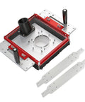 Heavy Duty Router Sled Slide Connector With Killer Dust Control For 20mm Linear Rails And Sbr20uu Scs20uu Slides, aluminum with dust port.