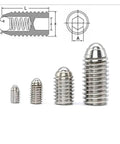Heavy Duty Spring Plunger With Slick Hex Ball And Sure Grip M6 Set Screw Bolt Precision Indexing Clamping Kits For Daily Shop Grind with assorted sizes of steel locking pins.
