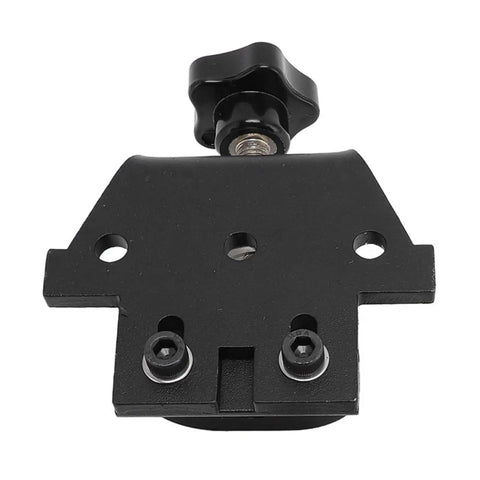 Sweet Precision Heavy Duty Aluminum Doweling Jig For Woodworking With Adjustable Hole Spacing And Reliable Drilling Locator front view with adjustable clamp details.