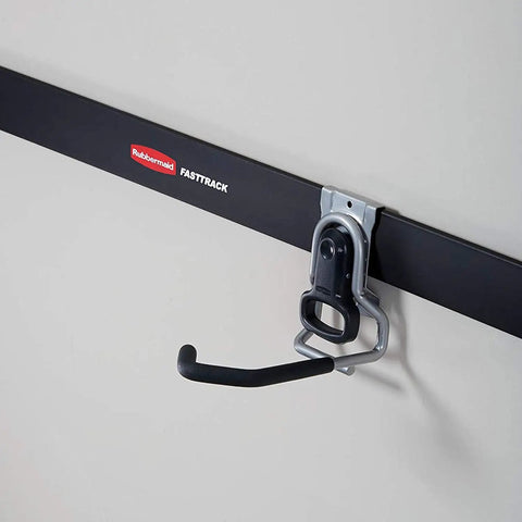 Heavy Duty Garage Bike Storage Hook Set Vertical Wall Mount Rack For Bicycles Up To 50 Lbs 4 Pack Quick Snap On FastTrack Rails Soft Grip