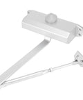 Aluminum Hydraulic Door Closer And Stopper With 180 Degree Positioning For Indoor Outdoor Use, Smooth Quiet Close For Metal Wood And Fire Doors