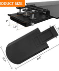 Clamp On Quick Spade Attachment for Skid Steer Buckets and Pallet Forks 46 Inch By 19 Inch with dimensions in inches