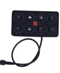 8 Gang LED Switch Panel With Auto Dimmable Touch Control For Car Boat SUV, Rugged Beast Ready 12V 24V DC Power Box
