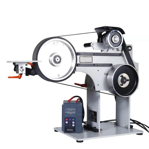Heavy Duty 72 Inch Belt Sander And Metal Polisher With Variable Speed Drive and Reversible Base 220V 1500W Motor for Blade Sharpening.