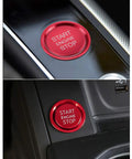 Audi Slick Red Engine Start Button Cover Stickers For A4 A5 A6 A7 Q5 Models installed on car keyless ignition
