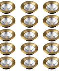 Top Shelf 15 Piece Set Of Sleek Black Brass Led Recessed Ceiling Lights Offering Flawless 3000K To 6000K Color Shifts For Easy Remodel Projects With Zero Glare Smooth Trim And Rock Solid Brushed Metal Housing in a grid layout.