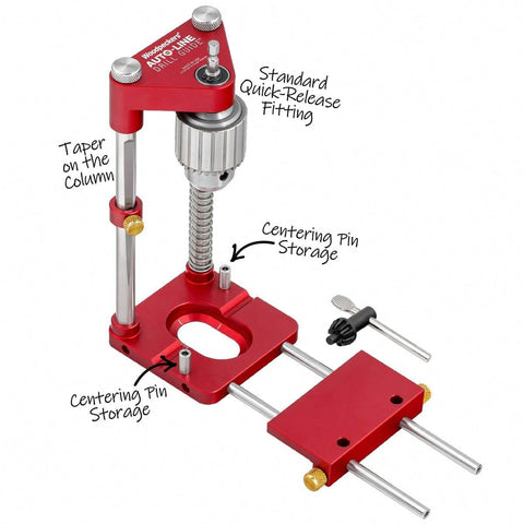 Auto Line Drill Guide Portable Drill Guide for Perpendicular Holes Up to Two Inches with Laser Centerlines and Versatile Base.