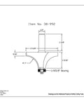 Diagram of Roundover And Beading Router Bit With Half Inch Shank Carbide Tip Heavy Duty Two And Five Eighths Inch Cutting Diameter