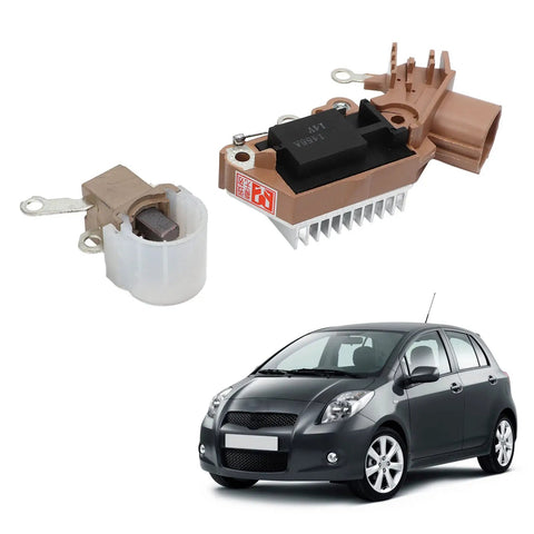 Heavy Duty Alternator Rebuild Kit With Top Shelf Voltage Regulator And Long Haul Carbon Brushes For 1.5L Drivetrains 2006 To 2012 showing components.